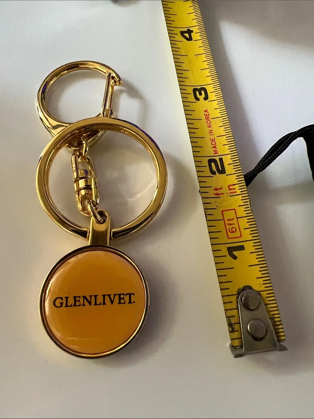 Gold Keychain with Amber Token - Men Accessories Key & Card Holder